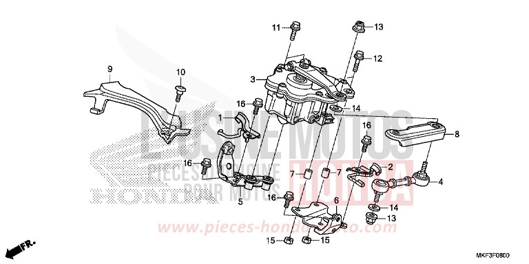 LENKUNGSDAEMPFER von CBR1000RR SP SP1 SP2 VICTORY RED (R334X) von 2017